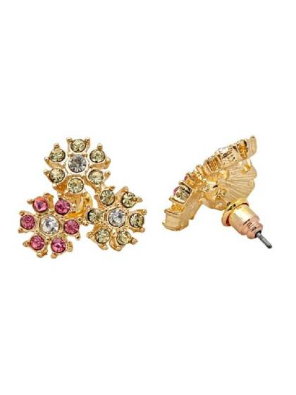 Women's Fashion Antique Floral Vintage Colorful Rhinestone Fashion Earrings