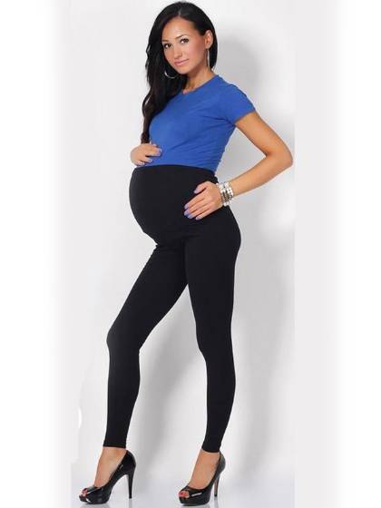 Hot Womens Black Slim Skinny Pant Front Faux Leather Cotton Stitching Leggings