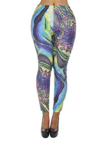 Spandex Slim Footless Digital Print Ankle Length Leggings Tights 3D print leggings