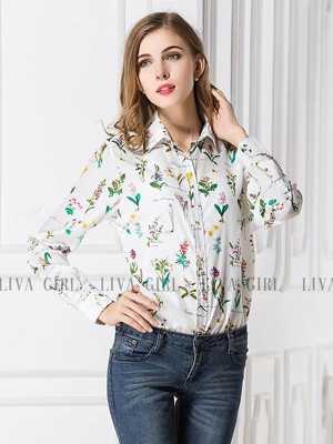 summer  fashion flower print bodycon slim vest chiffon Blouses