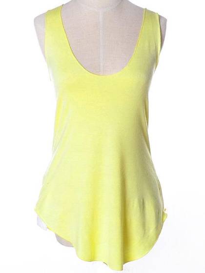 Europe style 2015 summercotton candy color big v-neck low-cut joker vest