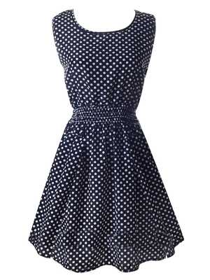 Summer Casual Korean Sleeveless Vest Slim Chiffon Dress Printing Floral Loose Vest Dress