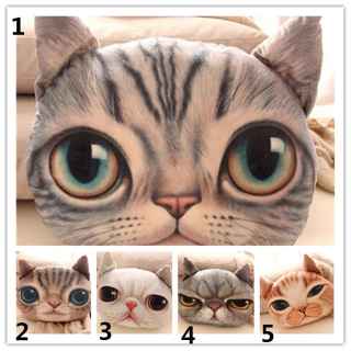 Car Cushion Case Cover Cat Shape Nap Dog Pillow Cover Cute Seat Pillowcase