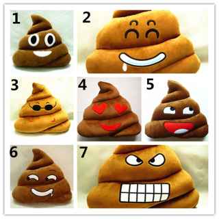 Cute Emoji Pillows Poop Soft Smiley Emotion Ikea Sofa Cushion Stuffed Plush Toy Doll Home Decor