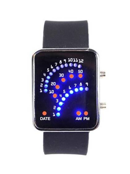 Two Light Colorful LED Watch Digital Watches Back Light Wristwatches Automatic Date