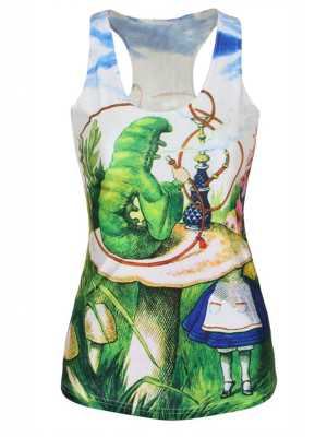 Quality Digital Print Tank Top Clubwear Gothic Punk T-Shirt