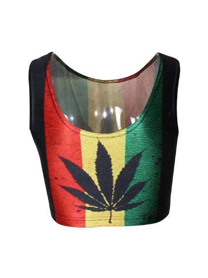 Maple Leaf Tank reversible crop top dance wear