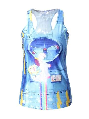 Summer Fashion Digital Print Despicable Me Tank Top Bodysuit Clubwear