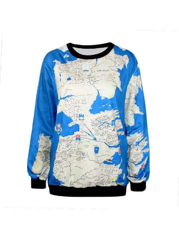 New 2014 Fashion Women's Spring 3D Print Got Westeros Pullovers Sweatshirts & Hoodies