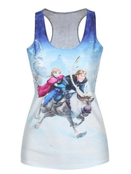 kids Fashion Tank Tops ladies Digital Print Gothic Steampunk T-shirts