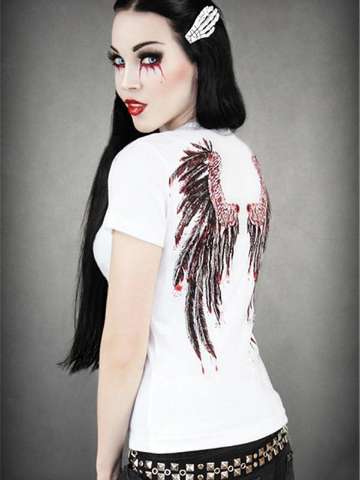 Rockability Women Punk Fashion High Quality Tank Dress Gothic T-shirt Digital Print Zombie Beauty Top Gothic0909