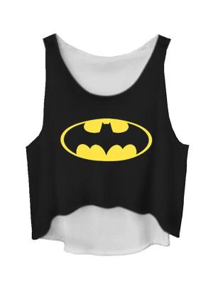Women Batman Sleeveless Loose Shirts Tank Tops Coco Digital Printed Vest Crop Tops