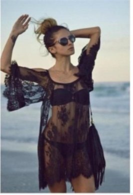Boho Beach Sexy Strap Backless Lace Floral Crochet Mini Dress Loose Tops