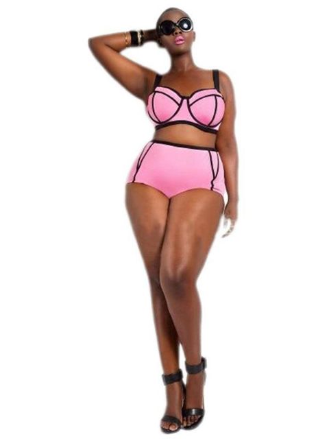 Oversize Women's Sexy CandY Color Digital Print Swimwear Bikini Set Sexy Swimsuit Underwire Beachwear