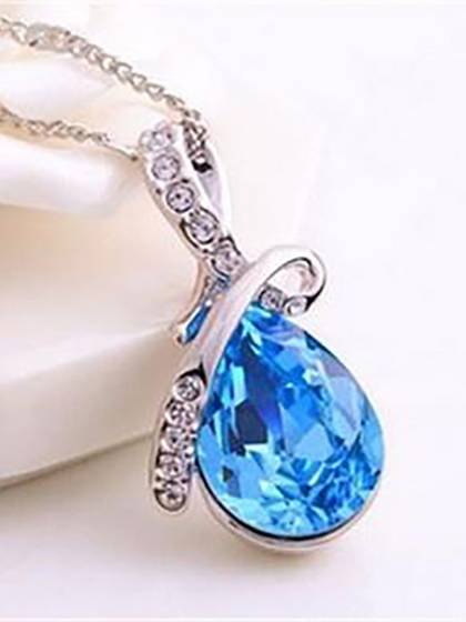 Tear shape Fantacy big Crystal   vary color available pendant necklace
