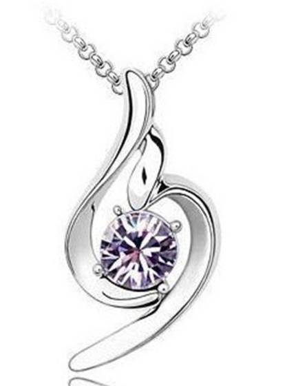 Women Fashion Jewelry Rhinestone Pendant Necklace Chain Gift