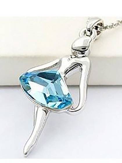 Fantacy big Crystal vary color available  Special Ballet gemstone skirt pendant necklace