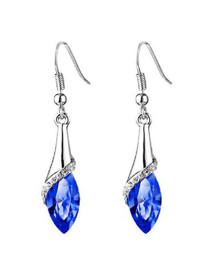 Womens Fashion Jewelry Horse Eye Crystal Drop Hook Earrings