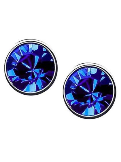 Unisex Fashion Jewelry Faceted Crystal Stud Earrings Stainless Steel Pin Hypoallergenic