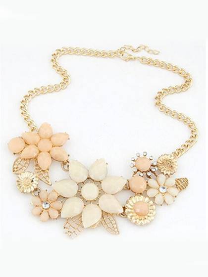 Fashionable bright flower necklace charm rhinestone necklace and pendant gift