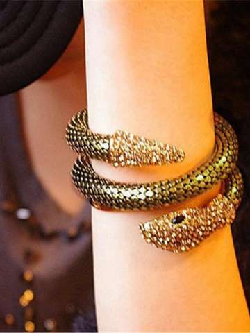 HOTTEST! punk bracelet Personalized Bracelet Exaggerated nightclub Retro Diamond Snake Bracelet