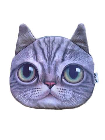New Cute Cat Face Zipper Case Coin Purse Wallet Makeup Buggy Bag Pouch Cluthes & Wallets
