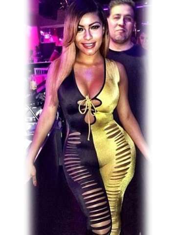Sexy Women Night Club cut out jumpsuit sexy Ladies Black Yellow Bandage Sleeveless Lace Up Catsuit