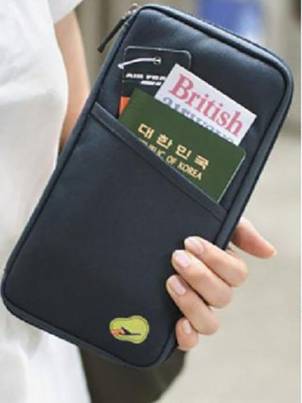 New Fashion Korean Multi-purpose Passport/Credit ID card/Cash/Cheque Holder Organizer Bag Wallet