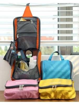 Travel Check Fashion Colorful Waterproof Hook Travel Toiletry kits / Storage Pouch/Wash Bag