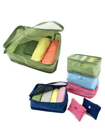 Travel Necessary Practical Dual Handbag Purse Nylon Dual Organizer Insert Cosmetic Storage Bag