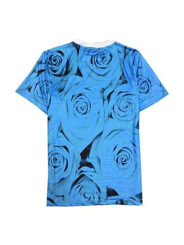 Summer 3D Floral Casual Cotton Punk Casual Gothic Short Sleeve T-Shirt Tee Shirt 4 Size M-2XL T-shirt