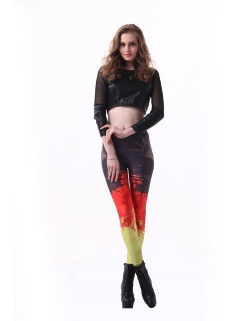 Football World Cup Digital Print Germany Flag Pants Leggings Sexy Slim Free Size