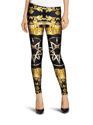 Women's Punk Gothic Digital Print High Waist Leggings Pencil Pants