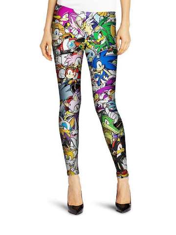 Women's Cartoon Charter Gothic Digital Print High Waist Leggings Pencil Pants
