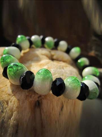 New Creative Hot Sale Black&Green Ceramic Crystal  Bracelet Jewelry Accessories