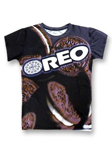 New Fashion Hot Summer Casual 3D Print Oreo Cookies Cotton Short Sleeves T-shirt Tops Tees