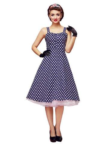 \Women's 1950s Classy Polka Dot Style Vintage Retro Rockabilly Dress