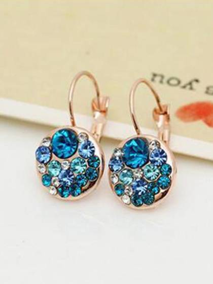 Women fashion vintage hot rhinestone earrings geometry  earrings ear stud for party