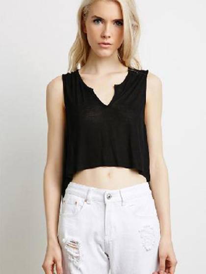 NEW Fashion Sexy  V-neck Sleeveless Specially  Design Short Front Women's  Crop Top Vest