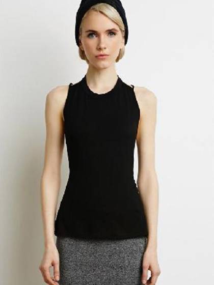 Backless Bandage Neck Halter Crop Tops Cotton Women Low Cut Vest Free Size