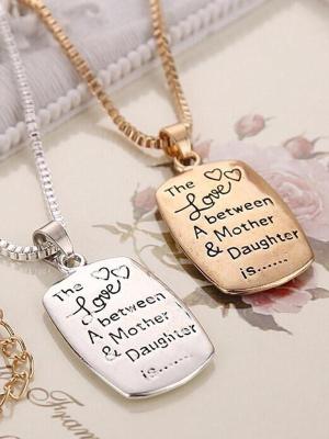 Fashion Love Between Mother and Daughter Gold/Silver Chain Pendant Necklace Best Gift