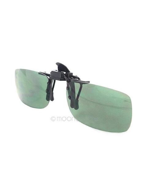 Polarized Day Night Vision Clip-on Flip-up Lens Sunglasses Driving Glasses 1pcs
