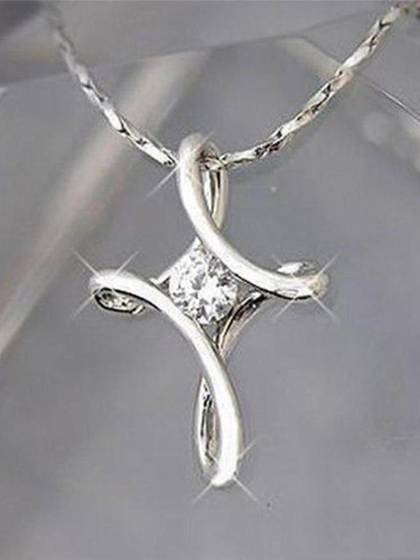 Gold/Silver Accessories Girls Korean Rhinestone Pendant Choker Necklace Chain Jewellery