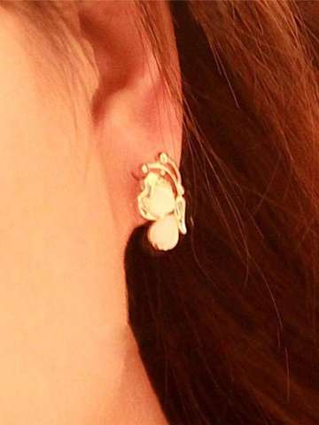 Chic Lovely Opal Butterfly Ear Stud Earrings Ear Pin for Women  Gift