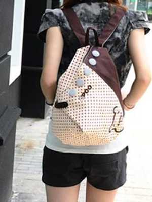 Girl's Canvas Backpack Rucksack Shoulder Bag Cute Shopp