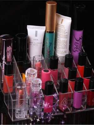 1pcs New Useful 24 Makeup Lipstick Cosmetic Storage Display Stand Holder (Color Transparent)