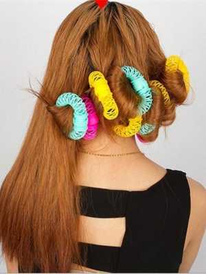 8pcs Magic Doughnut Donut Sticks Rollers Circle Spiral Plastic Hairstyle Maker Styling Tool DIY Salon Accessory