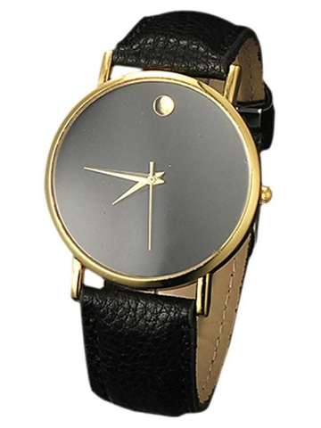 Women Fashion Casual Solid Analog Quartz Faux Leather Wrist Women's Watches