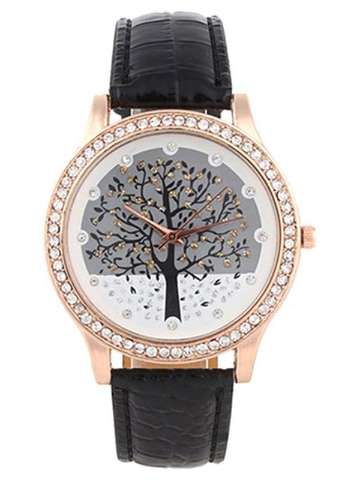 Tree Print Diamond Decorated Fashion Casual Analog Quartz Wrist Women's Watches
