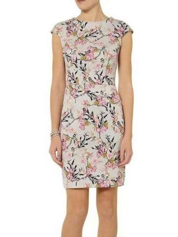 Summer Fashion Short Sleeves Retro Floral Print Dress Casual Wear Women's